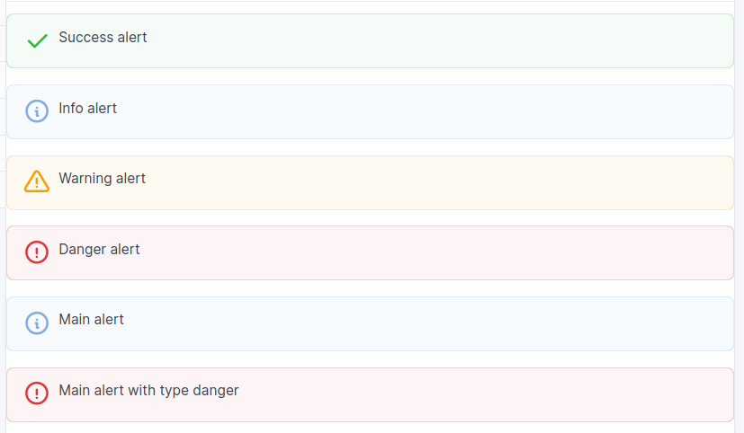 Alert variants